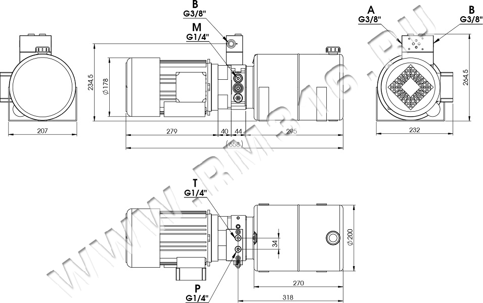 Насосная маслостанция высокого давления (компактная) Tecfluid